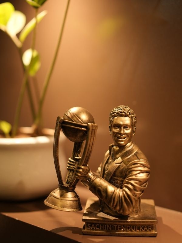 Cricket Legend Sachin With World Cup Premium Figurine