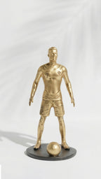 Cristiano Ronaldo Mini Trophy Football Champion Statue